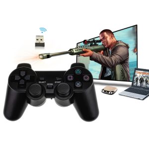 2.4G Wireless USB Gamepad with Dual Vibration — Compatible with PC, Android TV Box & Smart TVs