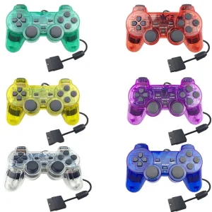 PS2 Transparent Wired Game Controller Joystick