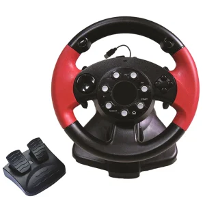 3 in 1 USB Gaming Racing Steering Wheel with Pedals for PS2 PS3 PC